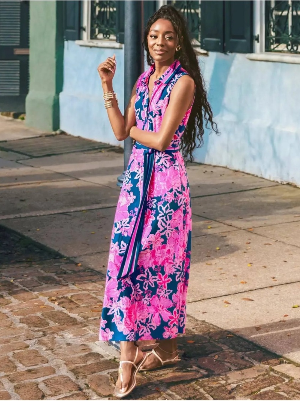 Lilly Pulitzer Ryland Midi Shirtdress Sz L